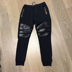 Balmain Black Ribbed Joggers